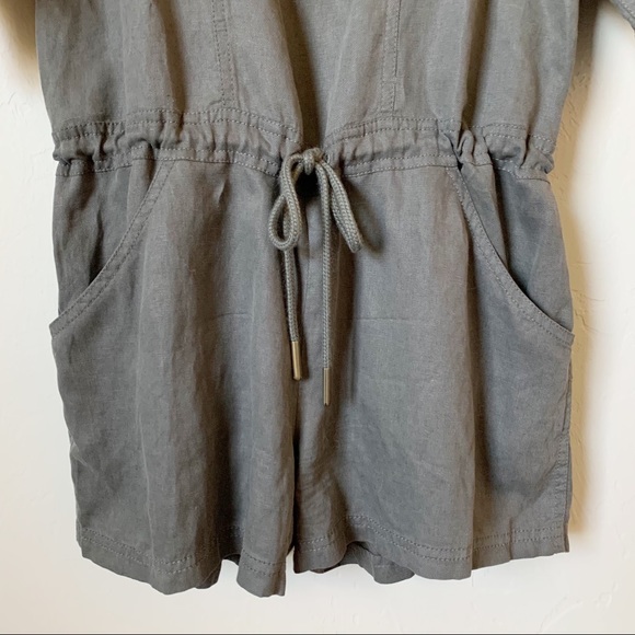 T by Alexander Wang Charcoal Short Sleeve Romper - Picture 6 of 15